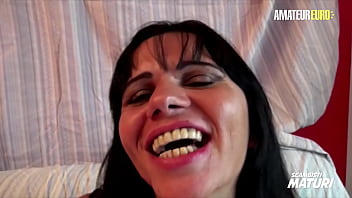 Preview 1 of Bigs Show - Old Romanian Slut Floriana Dicked Down By Italian Stud - AMATEUR EURO