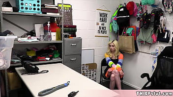 Preview 1 of Xxny Hindi Vidoe Chudai - Cute and skinny shoplifter blonde caught and now her tight pussy gets punished from behind