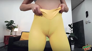 Preview 2 of Very Teen Girls Rubbing Pussy - What a Round Hard Ass and Cameltoe on this Busty Babe!