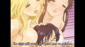 Preview 4 of Blonde Sis Friend - Three MILFs with Huge Tits Fucking a 18yo Boy - Uncensored Hentai [Subtitled]