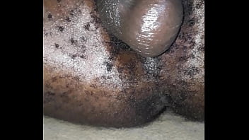 Preview 3 of Rolling Fast - Skinny African Hairy Twink Stroking Oiled black dick