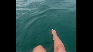 Preview 4 of Arzu Aycan Porn - The warm sea water caresses my feet