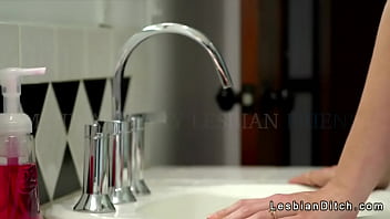 Preview 1 of Nicole Anniston Throat Fuck - Lesbian has oral sex with imaginary friend