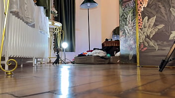 Preview 1 of Classic Teen Sex - Sexy lingerie and mini skirts try on haul day with a really beautiful and cute hot brunette babe backstage