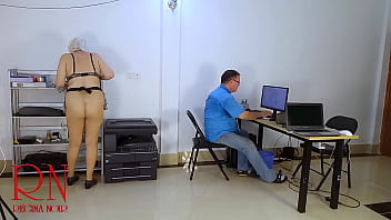 Preview 2 of School Sex Repe - The clerk fucks the office cleaner and the secretary in turn. Cunnilingus and blowjob in the office. 1