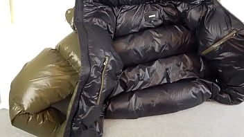 Preview 1 of Camy Files - Humping My Silky Smooth Mackage Down Jacket. Big Cumshot Ending!