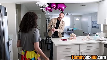Preview 1 of Film Six Afrige - Stepdad &amp_ stepdaughter have sex with stepmom on her special day