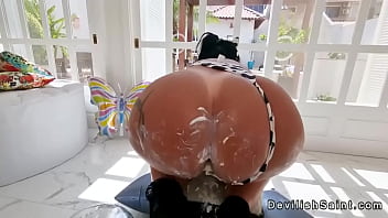 Preview 3 of 18 Jade - Dude inserts banana in big ass of brunette POV