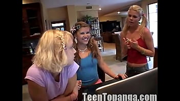 Preview 1 of Mom And Son Saxy Porn - Teen lesbian sex orgy gets wet and messy with Teen Topanga,  Little Summer and Lil Lexy