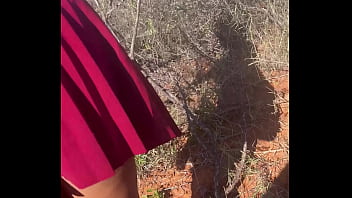 Preview 1 of Livia Shuenk - Ebony Gets It Rough Outdoors