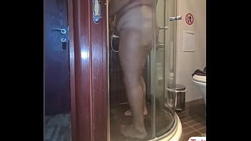 Preview 2 of Xxx Viral - Sexy chubby Mature Lady takes a shower slowed down.