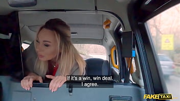 Preview 2 of Www Hamsterx - Fake Taxi Beautiful woman in red lingerie getting fucked before going to swingers club