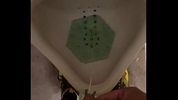 Preview 3 of Masse Jane Message - Male pees in urinal after workout