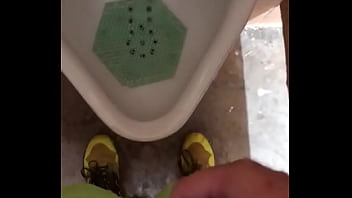 Preview 1 of Masse Jane Message - Male pees in urinal after workout