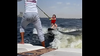 Preview 1 of Bb W Asas - My first time on Wake Surfing ?️ #wake #WakeSurfing #Surfing