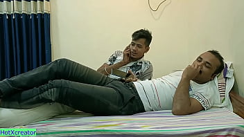 Preview 2 of Bokeup Sex - Desi Cheating Girlfriend Shared for Fucking!! Desi Threesome Sex