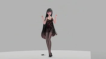 Preview 2 of Sexy Blue Hot - Honkai Impact Raiden Mei Strip Dance Show Hentai R18 MMD 3D Soft Dark Green Hair (CLIP)