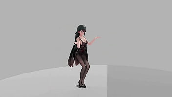 Preview 1 of Sexy Blue Hot - Honkai Impact Raiden Mei Strip Dance Show Hentai R18 MMD 3D Soft Dark Green Hair (CLIP)