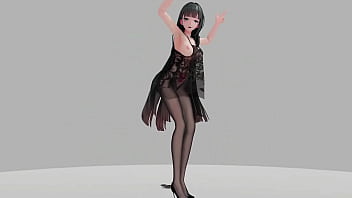 Preview 4 of Sexy Blue Hot - Honkai Impact Raiden Mei Strip Dance Show Hentai R18 MMD 3D Soft Dark Green Hair (CLIP)