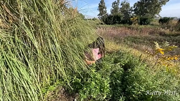 Preview 1 of Hot Milf Lesbian Videos - Caught a pissing girl in the bushes and took her to the mountains to fuck - Public Sex