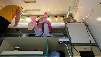 Preview 3 of Bf Saxey Move - boss fixing Alice panties for better pussy display