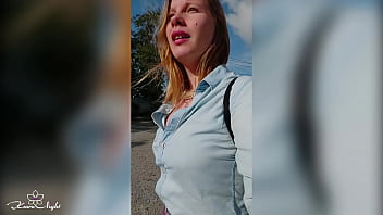 Preview 2 of Arani Xxx Videos - Depraved Blonde Publicly Shows Her Big Tits - Outdoor Nudity
