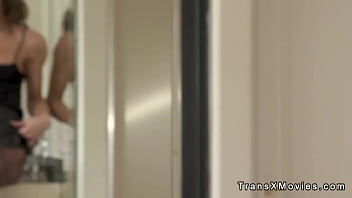 Preview 2 of Geal Geal - Guy anal fucks trans girlfriend in pantyhose