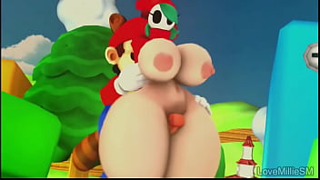 Preview 1 of Triple Penetratiin - Shy Gal Hentai (Mario)