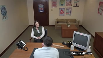 Preview 1 of Olde Sex Com - Busty brunette gags head teachers dick