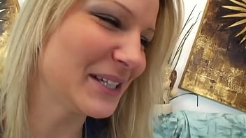 Preview 1 of Sani Lean Xxx Vedeo - I fuck this cock hungry blonde MILF with small tits in various positions and then cum on her face