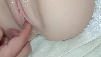 Preview 3 of Pale Gray Hair - Fondling my new girlfriend&#039_s private parts and getting my fingers in my vagina and ass