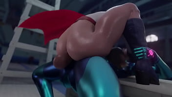 Preview 1 of Mauga Sex - Samus (futa) con supergirl (futa)
