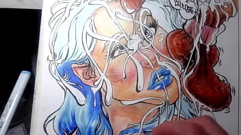 Preview 3 of Katrina Kef Six - Wrote The ABCs on Her Face with my Cum while my big balls rest on it by Drenched the Facial Artist