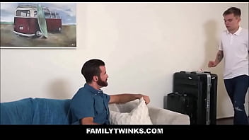 Preview 1 of Sxs Vidi - Blonde Step Son Fucked Hard By Step Dad After Coming Home Late - Timothy Drake,  Brenden Patrick