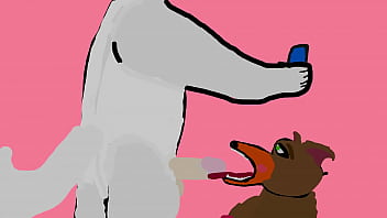 Preview 4 of Saggy Jumping Long Boobs - my vary first 2d furry porn