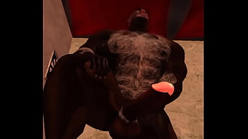 Preview 1 of Bub Sex - old black bull milks one out