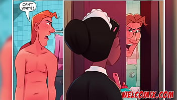 Preview 2 of Brandy Love Yoga - Fucking the hot maid! Mop on the maid! The Naughty Animation Comics