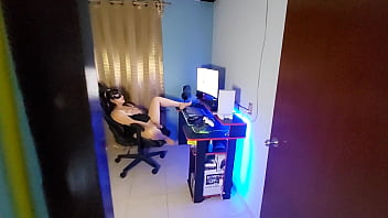 Preview 1 of Teacher And Student Pron Sex - Me pillan mestur&aacute_ndome viendo v&iacute_deos er&oacute_ticos  y se le pone dura a mi novio para despu&eacute_s cogerme super rico.