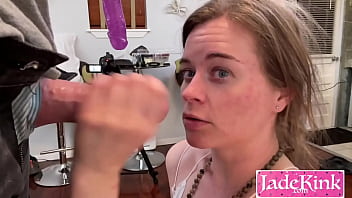 Preview 4 of Dog And Grill Six Video - Cutie pie obediently sucks and gets slapped