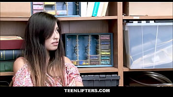 Preview 1 of Leila Jerking - TeenLifters - Cute Latina Teen Caught Shopliting Agrees To Have Sex With Guard After Search - Jasmine Gomez