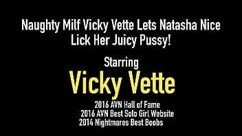 Preview 1 of Desi Bulu B F - Naughty Milf Vicky Vette Lets Natasha Nice Lick Her Juicy Pussy!