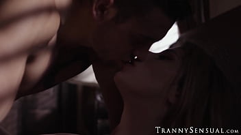 Preview 1 of Perkosa Dewasa - Cute tbabe Casey Kisses rides rock hard cock reverse cowgirl