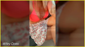 Preview 2 of Tiny Penis Mustabating Tube - Milf Bikini and pussy