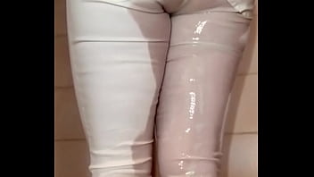 Preview 1 of 15 Years Babbis - Compilation 7 Videos Wetting and Desperate Pee in Jeans and Panties and Stockings