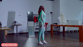 Preview 2 of Wwwxxx Sex Video In Com - Rehearsals pt1. Jeny Smith in tansparent suit with high heels