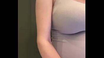Preview 3 of Ofis Wife - My stepmom with milky tits sucks dick and shows her swollen pussy