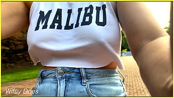 Preview 2 of Xnxx Indun Aunty - Riding braless in public