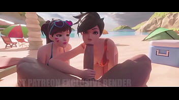 Preview 1 of Port Malaya - tracer &amp_ waveracer d.va (overwatch) by threedust