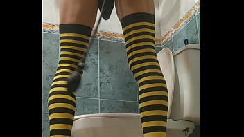 Preview 4 of Xxxz Bf - Black tail in the bathroom