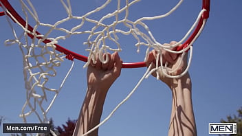 Preview 1 of Mature Ruined Handjob - Cristiano &amp_ Leo Louis Play Basketball Wearing Short That Shows His Big Dick Goes Up And Down When He Jump - MEN